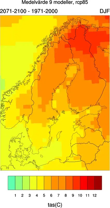 temepraturkarta över Sverige