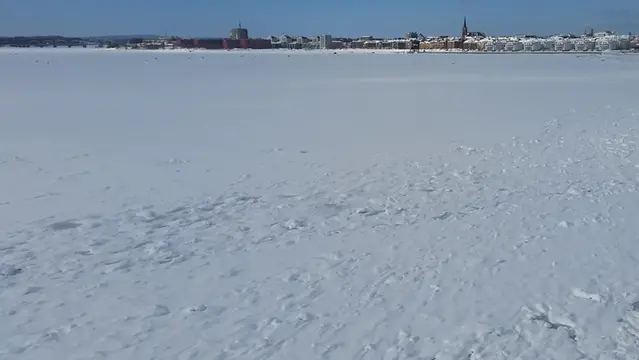 Bild på fast havsis