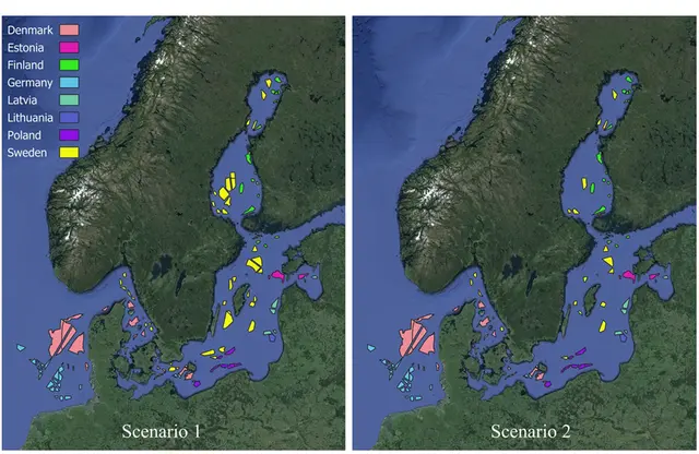 Kartor som visar var vindkraftsverk kan komma att byggas.