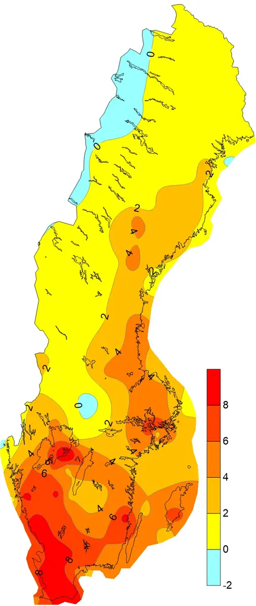 Antal högsommar dagar diff