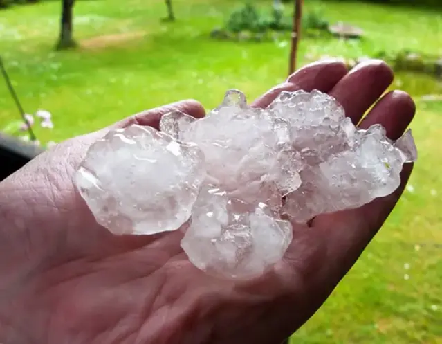 Hagel i hand